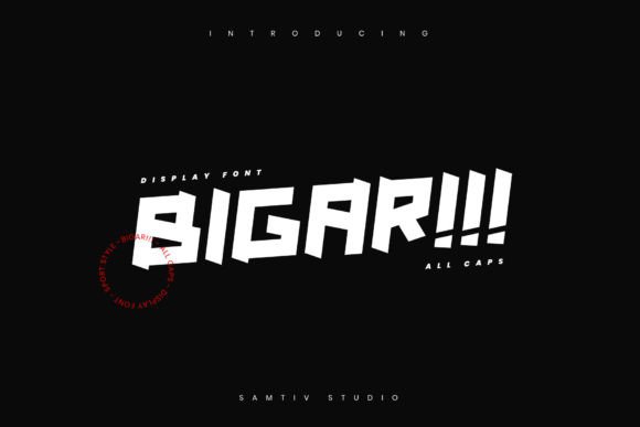 Bigar: A Sport-Style Display Font That Drives Bold Brand Identity