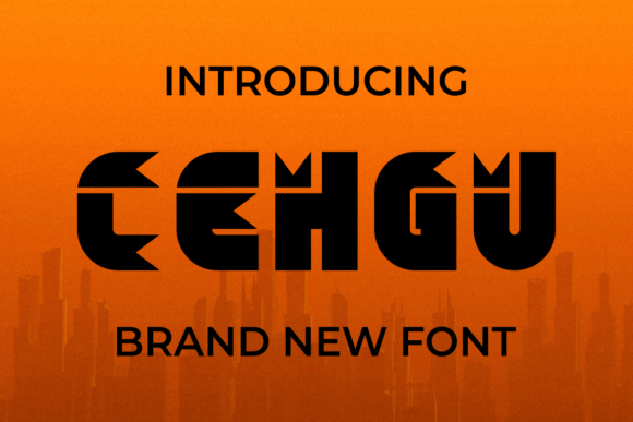 Cehgu: A Bold Display Font for Creative Product Design