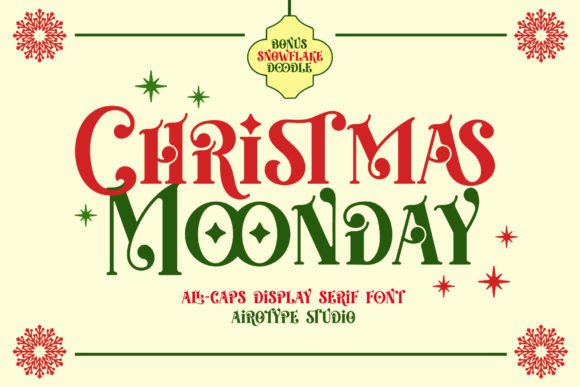 Christmas Moonday: A Display Font for Serious Holiday Magic