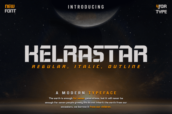 Kelrastar: A Fresh Display Font for Modern Campaign Design